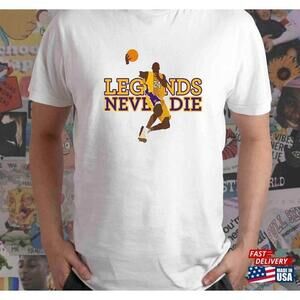 New Design Best Sell Logos Kobe Legend Never Die Tshirt Unisex Tees